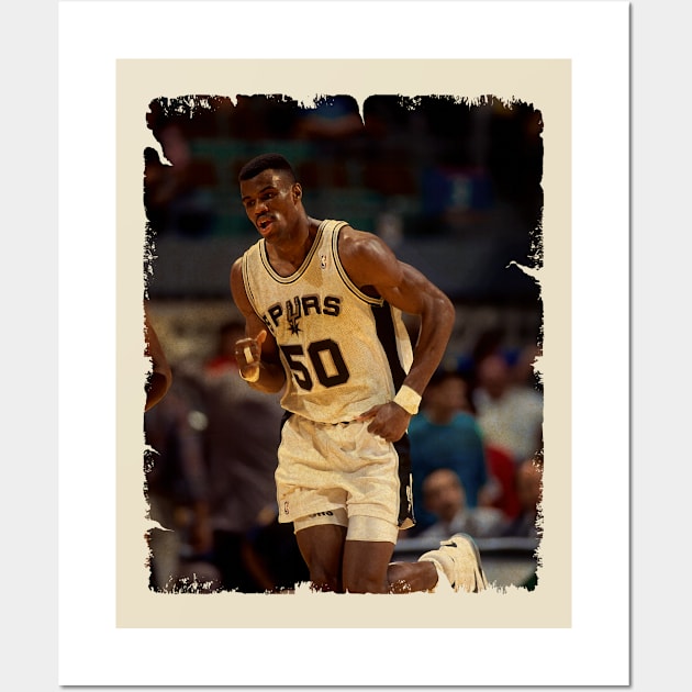 David Robinson - Vintage Design Of Basketball Wall Art by JULIAN AKBAR PROJECT